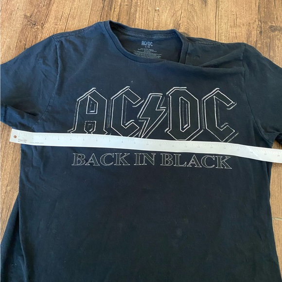 AC/DC Back In Black Screen Print Unisex Short Sleeve T-Shirt Size Large Black - Picture 6 of 6